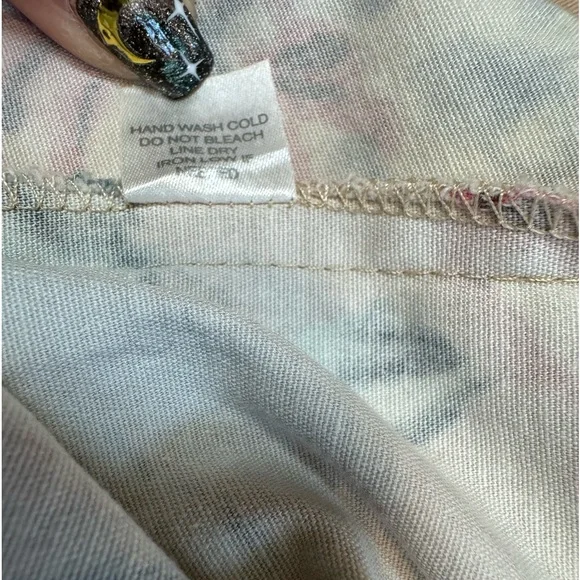 Charming Charlie Khaki Floral Cut Out Dress Size Medium - Picture 5 of 13